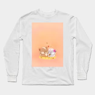 Hamsters Autumn Vibes Cute Hamster Kawaii Artwork Long Sleeve T-Shirt